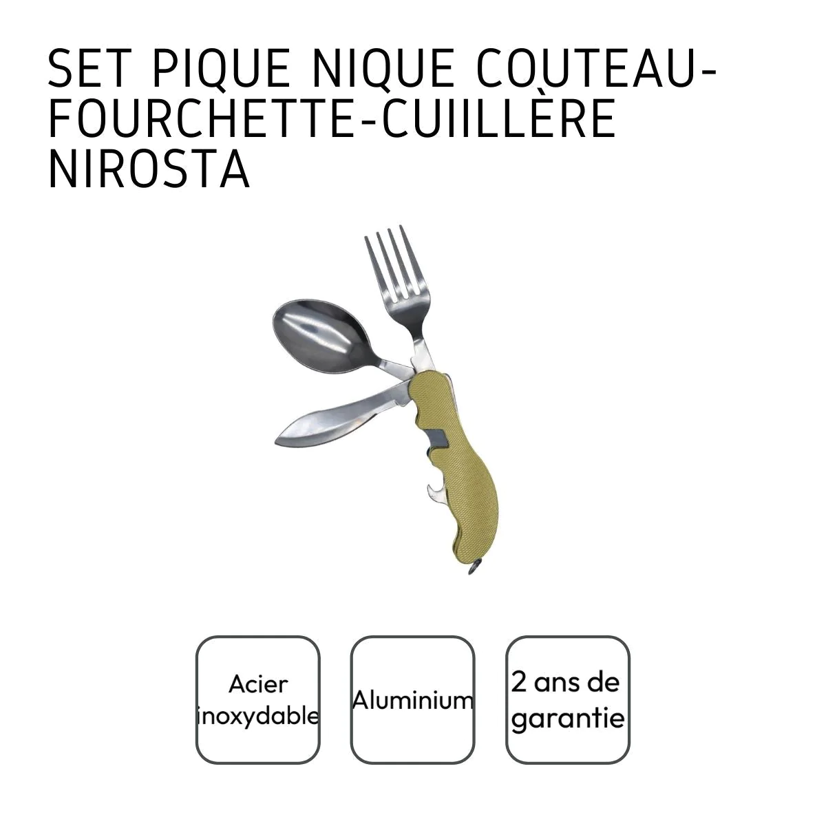 Set de couverts pour pique nique Nirosta Nirosta