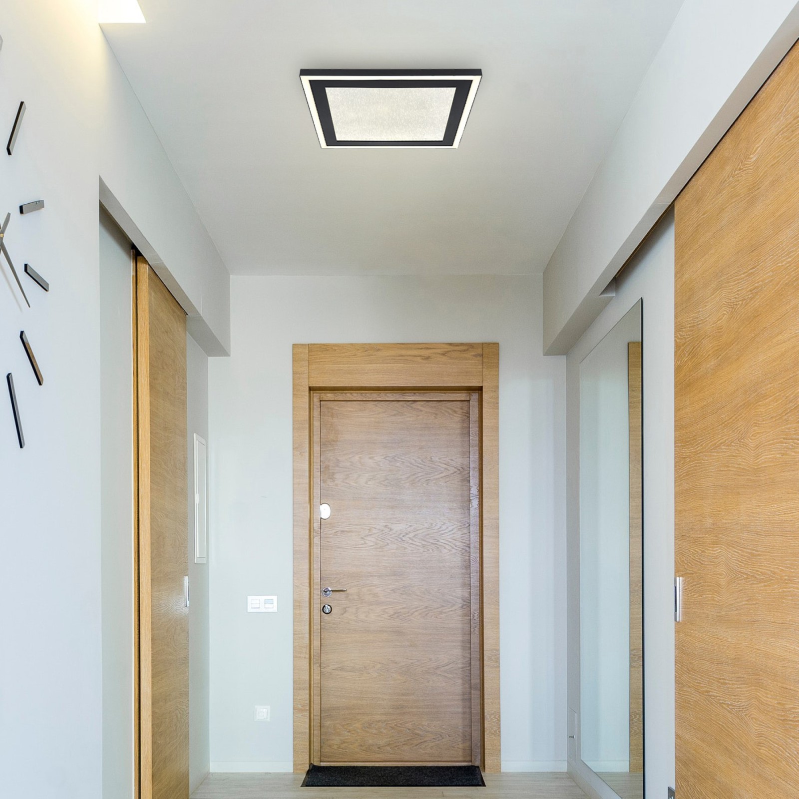 LED-Deckenleuchte - schwarz - Kristall-Effekt