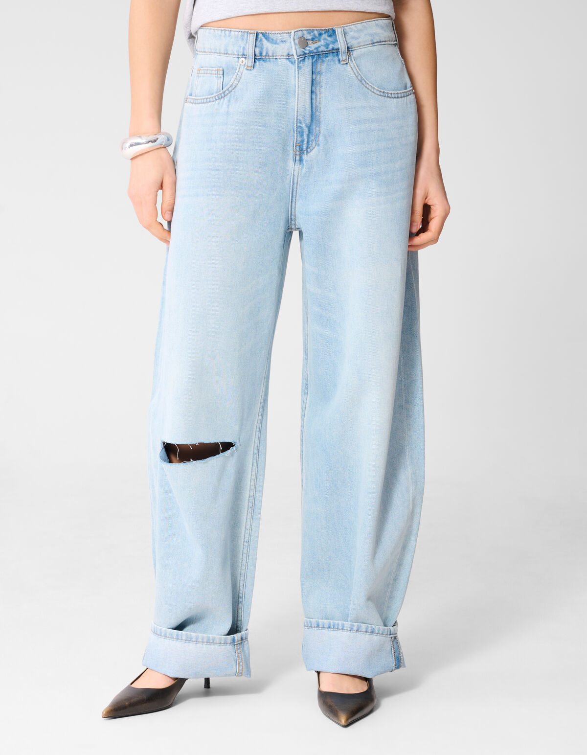 Baggy Fit Jeans Bleached By Monica