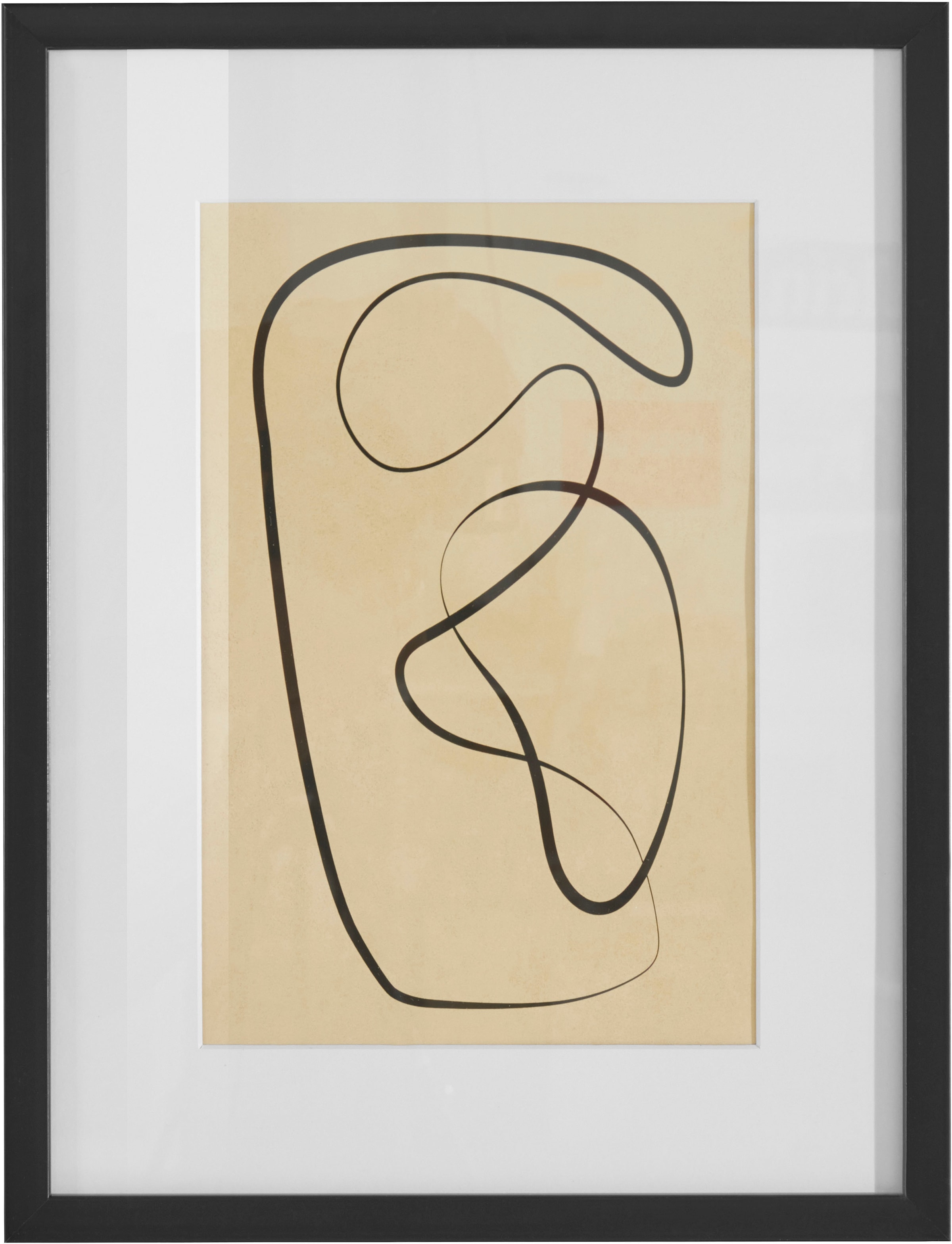 LeGer Home by Lena Gercke Bild »Abstract« Abstrakt 1 Stk. tlg. Poster, beige, gerahmt, minimalistisch