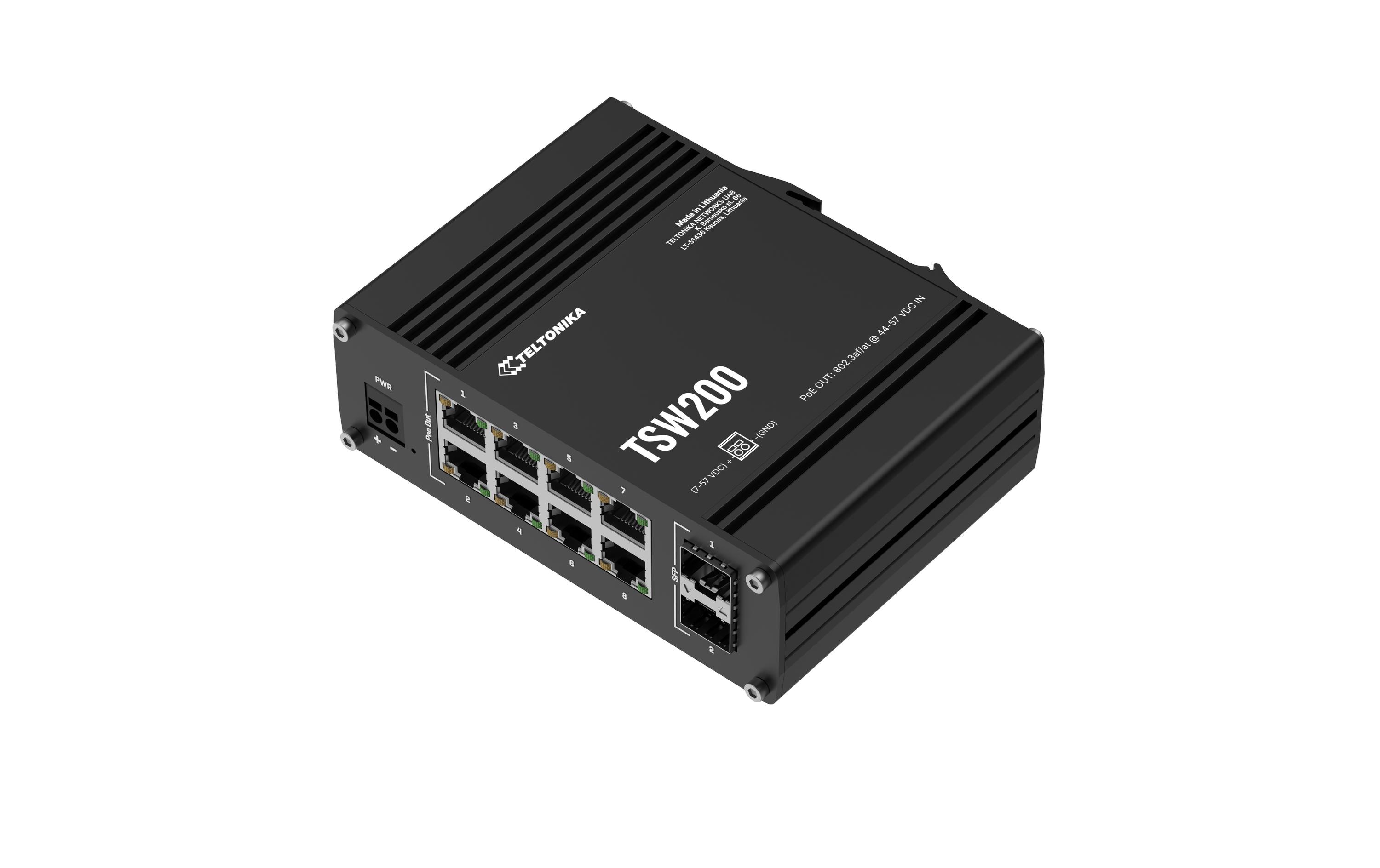 PoE+ Switch TSW200 10 Port<br>Industrial Unmanaged PoE+ Switch