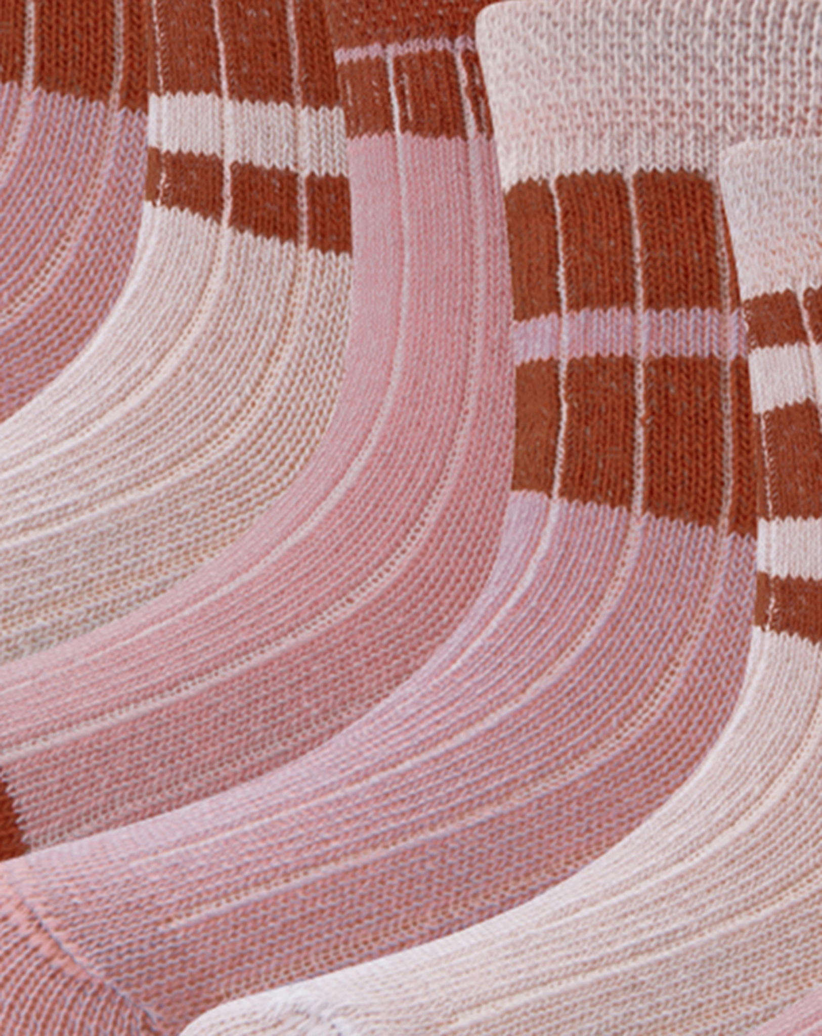 Socken RINGEL 6er Pack in rose/kupfer