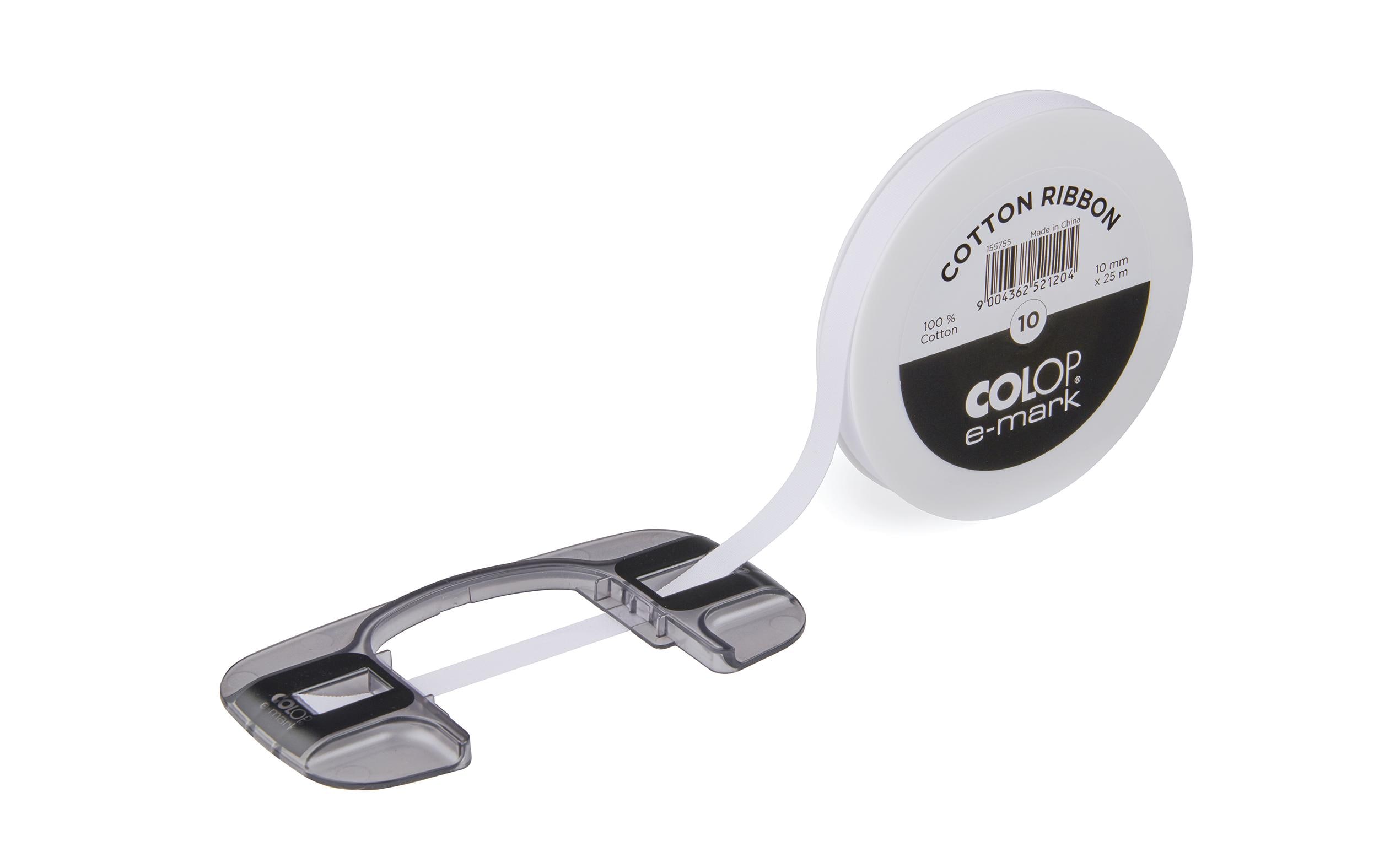 Textilband e-mark 10 mm x 25 m, WeissFlexibles Stoffband zum Bedrucken