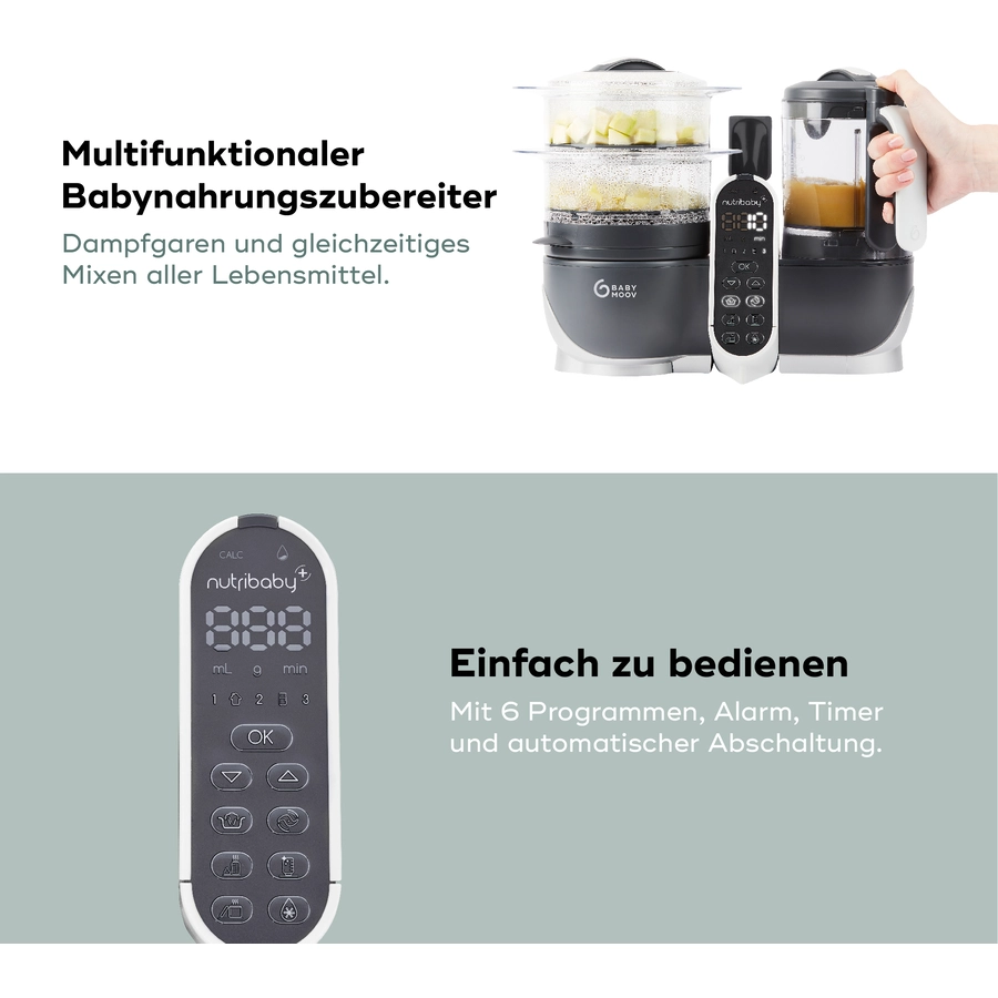 babymoov Küchenmaschine Nutribaby plus industrial grey