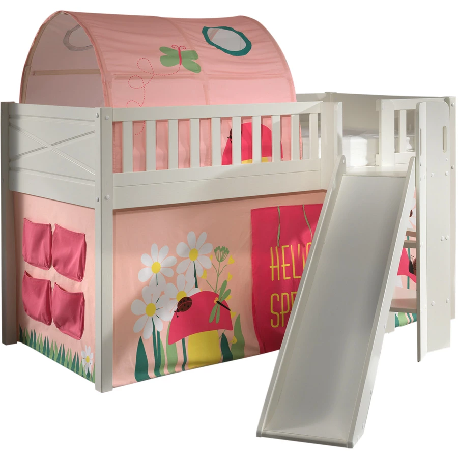VIPACK Spielbett SCOTT 90 x 200 cm Spring 2-teilig weiß