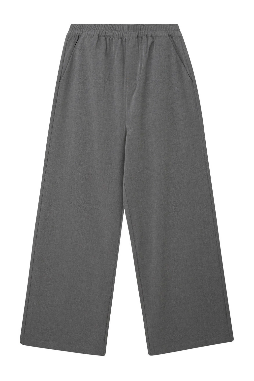 s.Oliver wide leg casual broek grijs