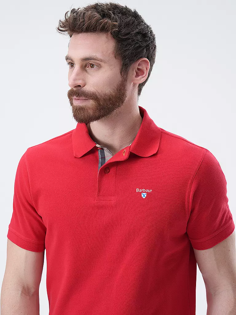 BARBOUR Poloshirt Regular Fit rot