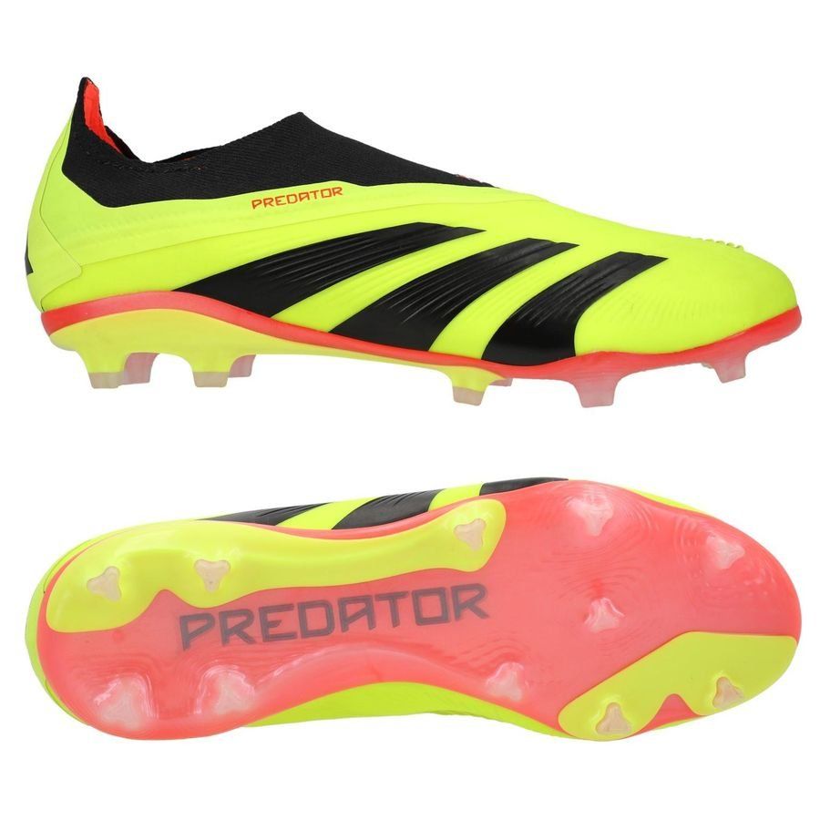 adidas Predator Elite Laceless FG Energy Citrus - Jaune/Noir/Rouge Enfant