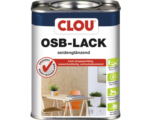 CLOU OSB-lak, zijdeglans, kleurloos, 750 ml