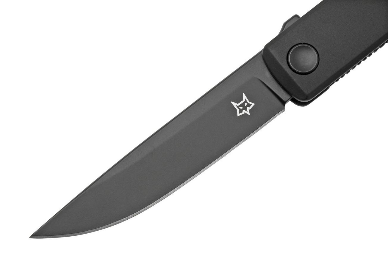 Fox Knives Chnops, FX-543 ALB, Black Aluminum, Black Becut zakmes, Riccardo Gobbato design