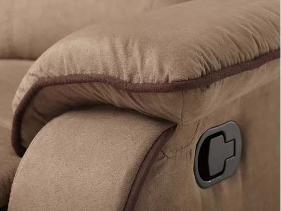 Canapé 2 places relax en microfibre HERNANI - Taupe