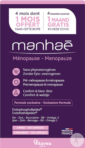 Vitavea Manhaé Ménopause 3 Mois + 1 Mois Offert 120 Capsules