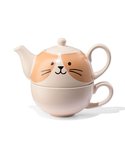 théière avec mug chat