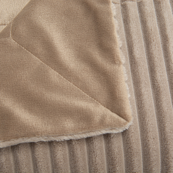 Plaid doux et chaud Sultan taupe - 130x170cm