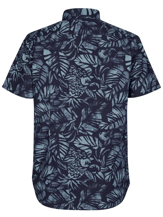 Petrol Overhemd all-over print M-1050-SIS422