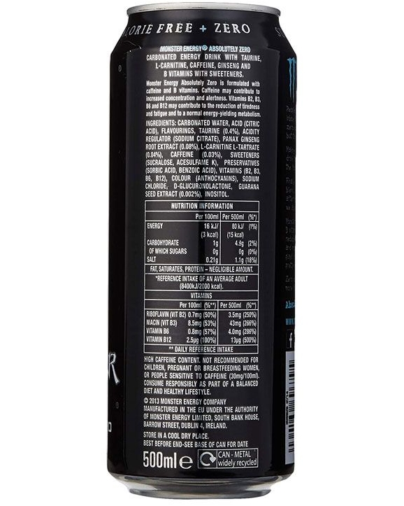 Monster Absolute Zero 12x500ml