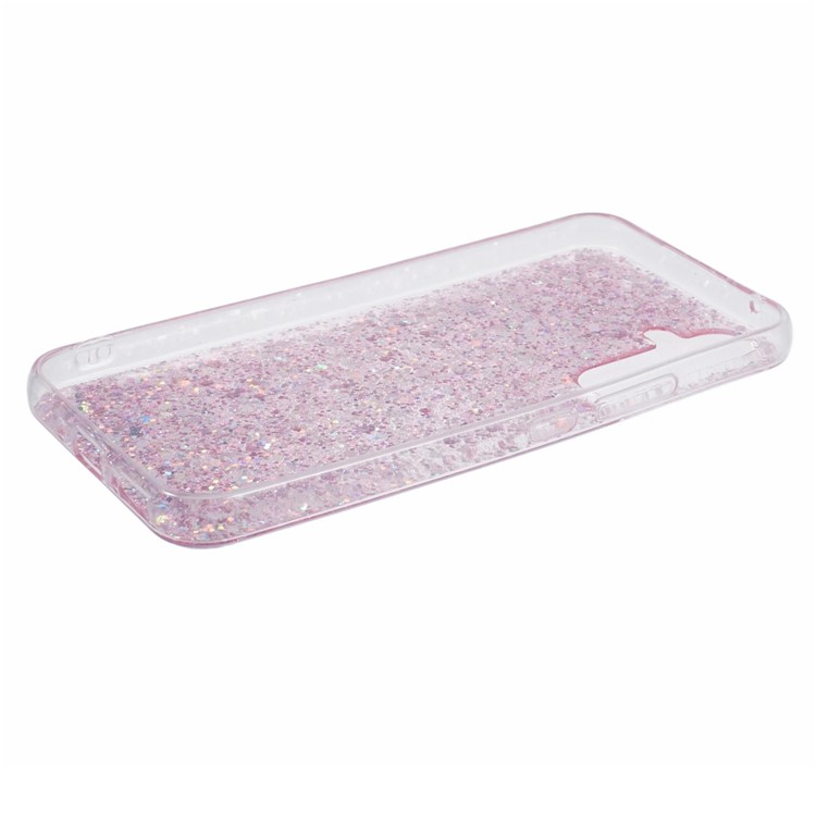 Samsung Galaxy S23 FE Gummi Case Schutzhülle im Glitzer Design - Rosa / Transparent