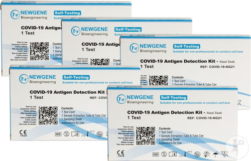 Newgene Test Rapide Antigénique Sars-Cov-2/Covid-19 Pack 5 Pièces