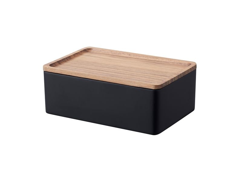 Yamazaki Schmuckhalter Rin Braun/Schwarz Schmuck-Aufbewahrungsbox mit Deckel