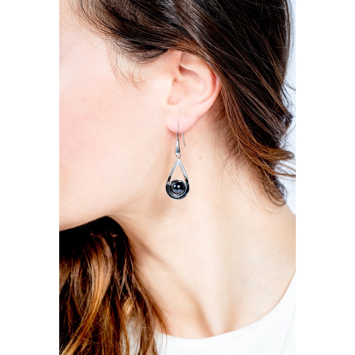 Boucles d'oreilles pendantes en Acier