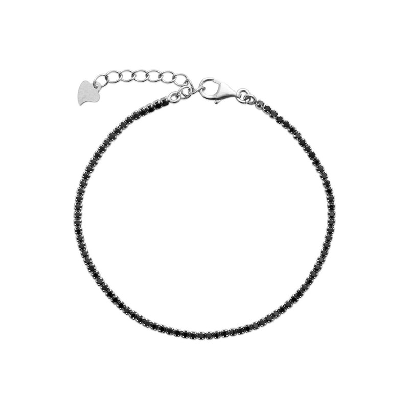 Bracelet Femme - Argent 925 - Oxyde de zirconium - Longueur : 18 cm