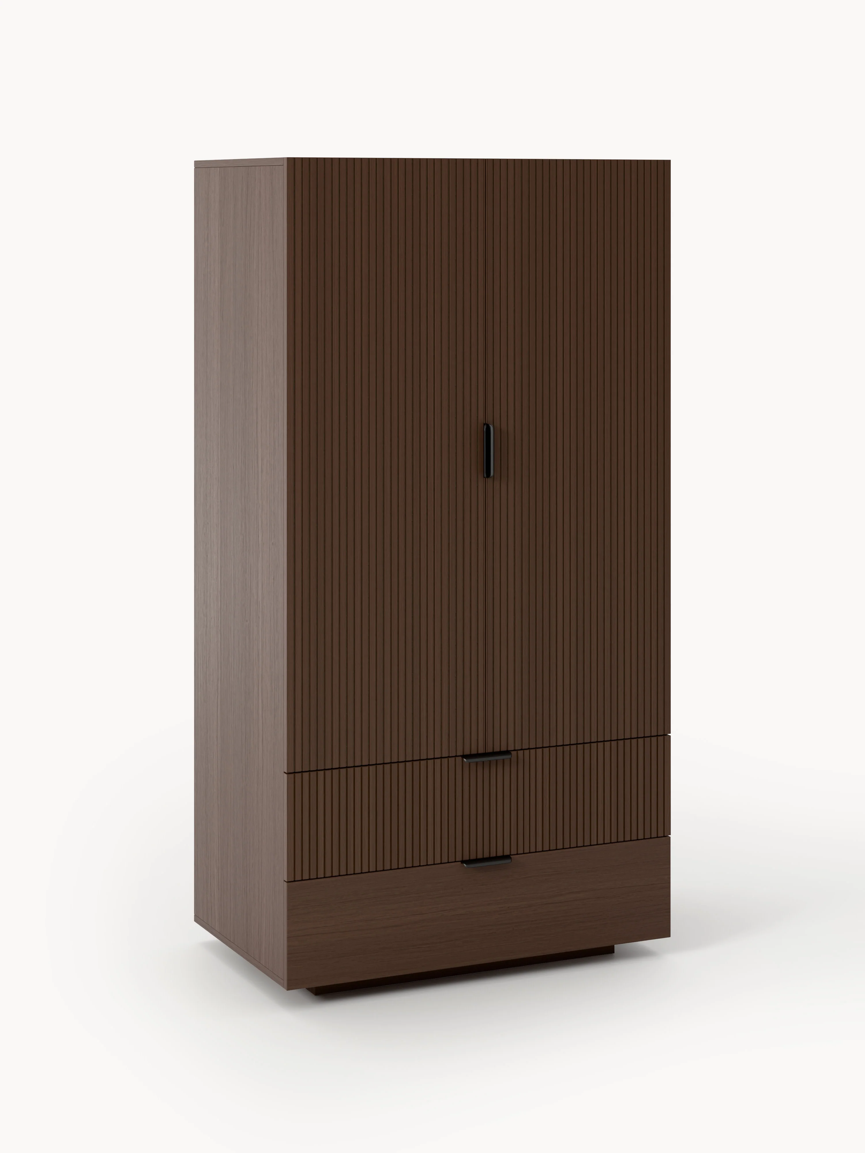 Houten compacte kledingkast Sato