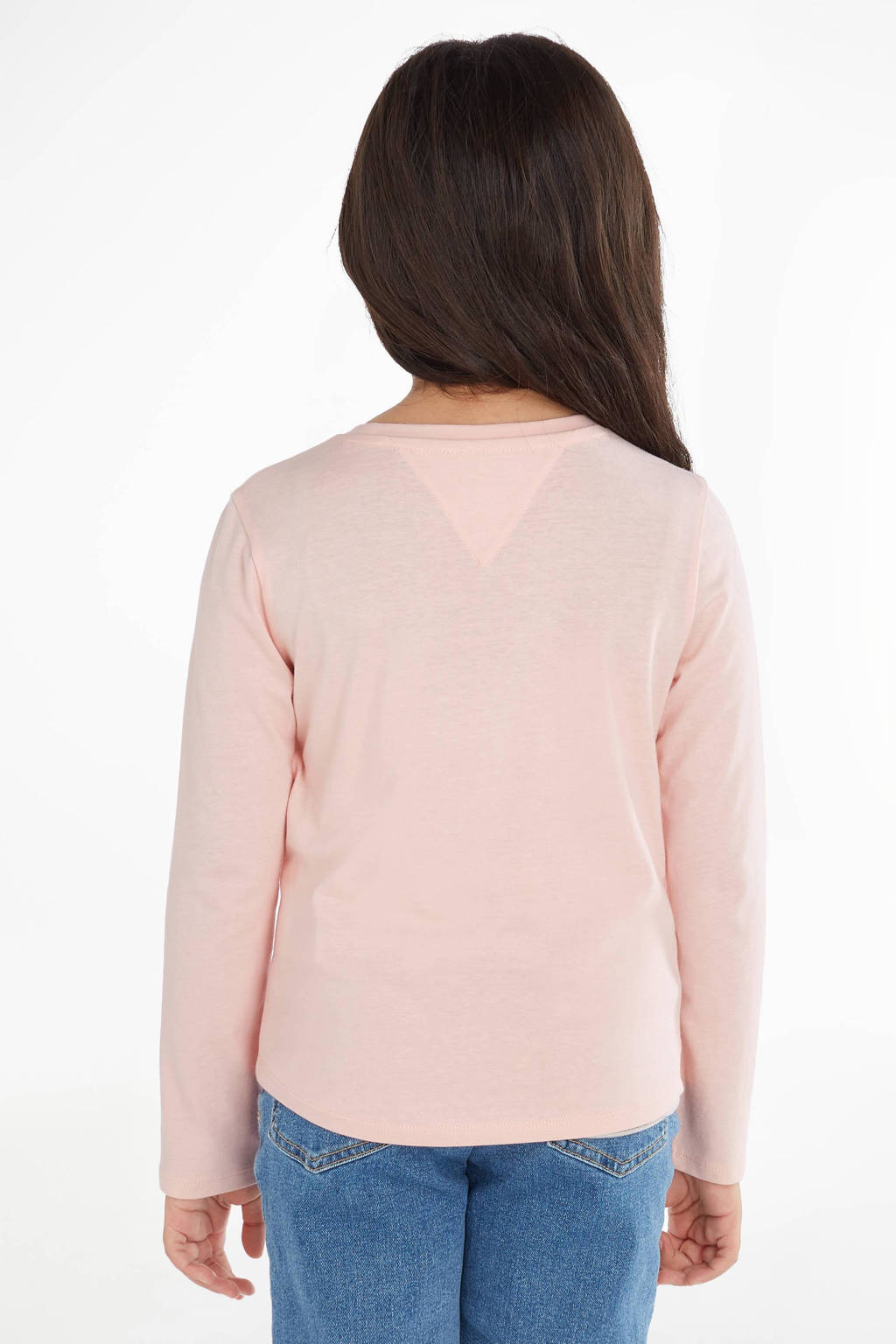 longsleeve ESSENTIAL met logo lichtroze