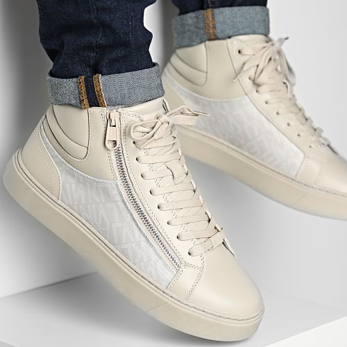 Baskets High Top Lace Up 1046 Outline Mono Beige