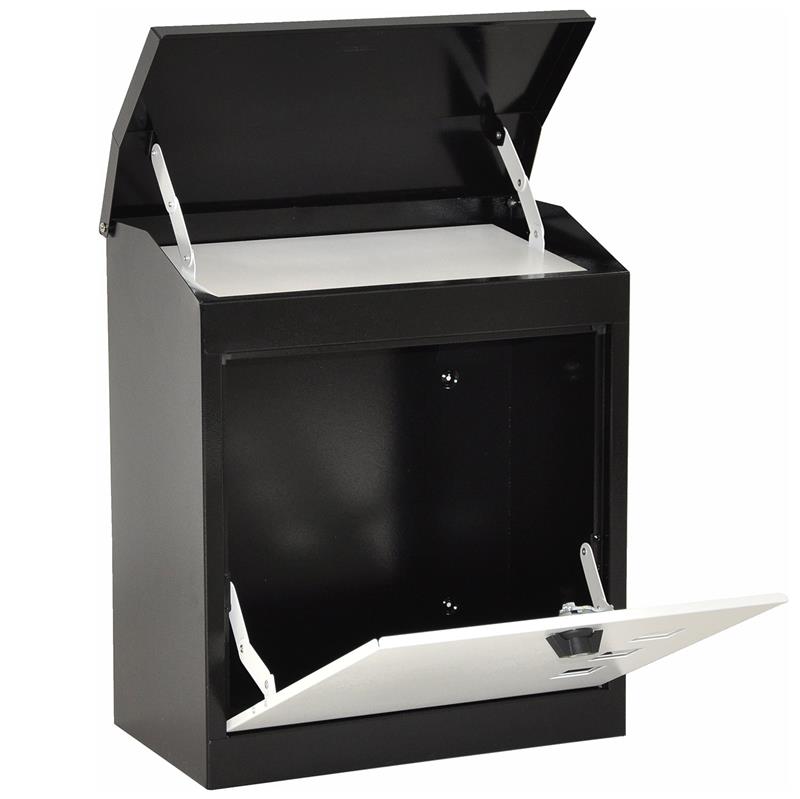 Dazikemo Briefkasten Paketbox anthrazit/weiß