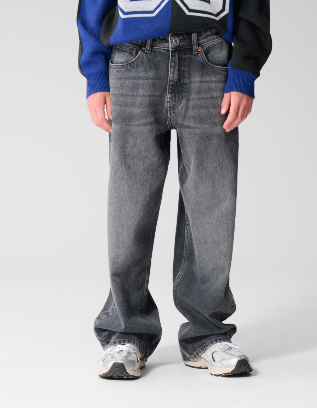 Ultra Baggy Fit Jeans Donkergrijs