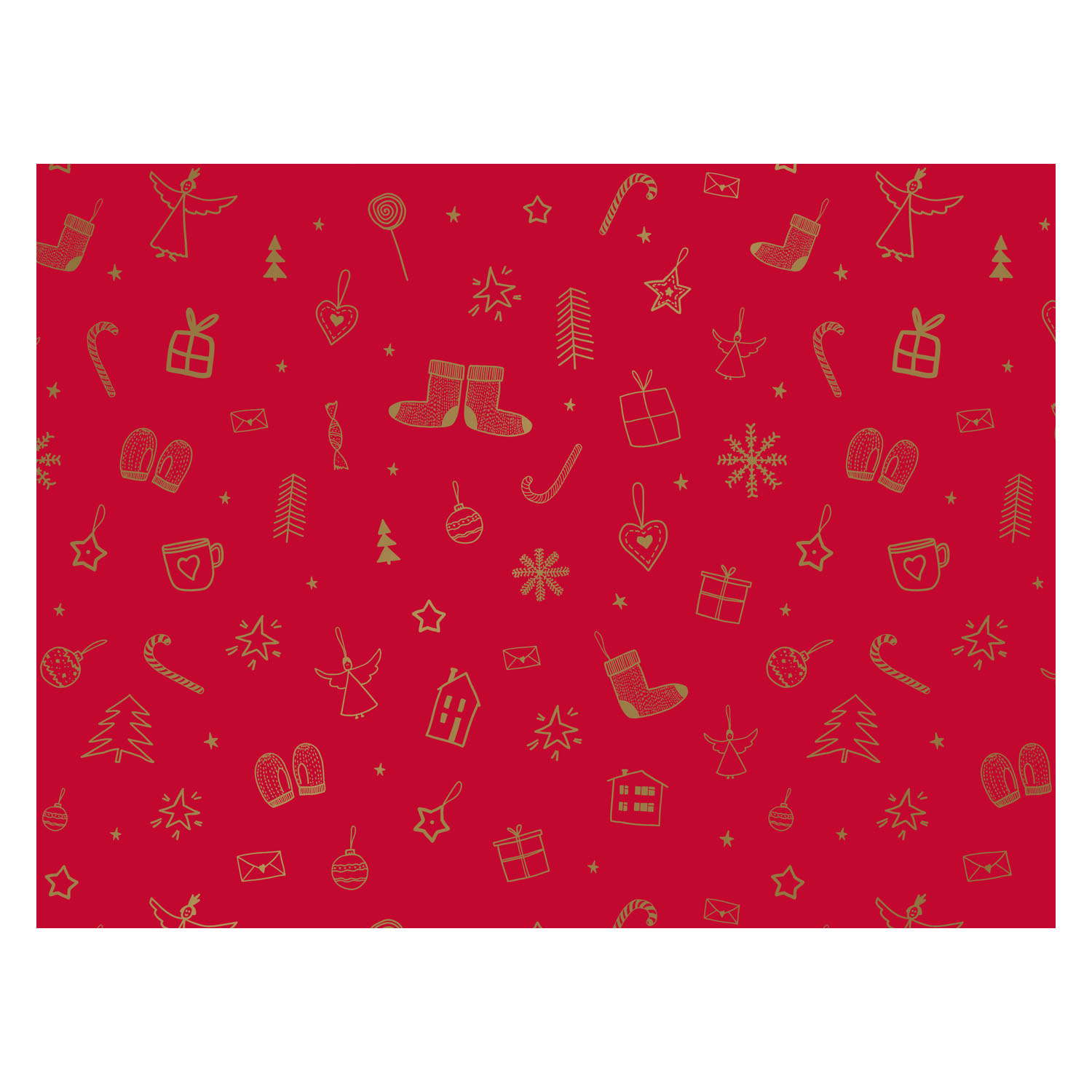 Cadeaupapier Kerst Collectie, 50 Rollen