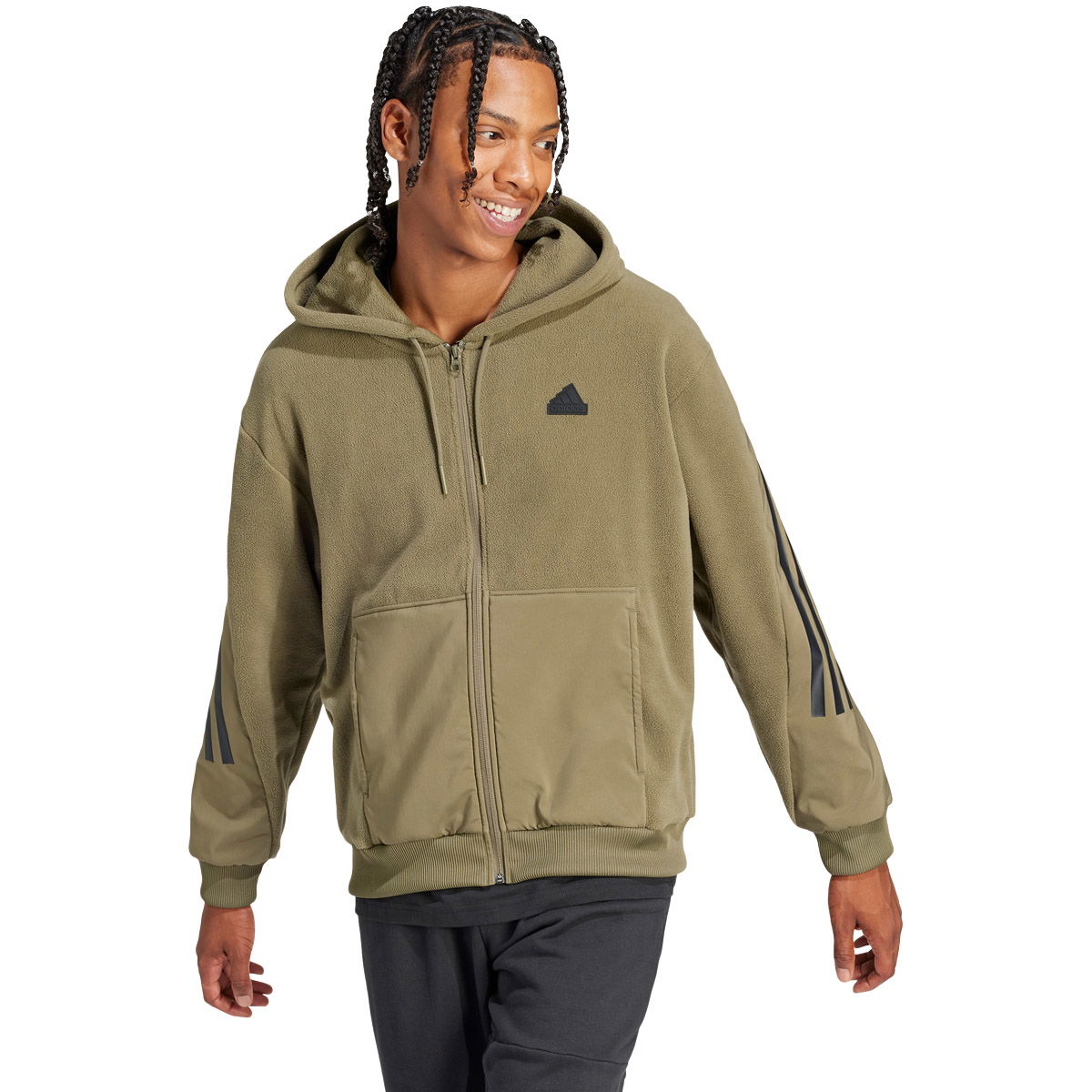 adidas Future Icons 3-Stripes Full Zip Hættetrøje Herre