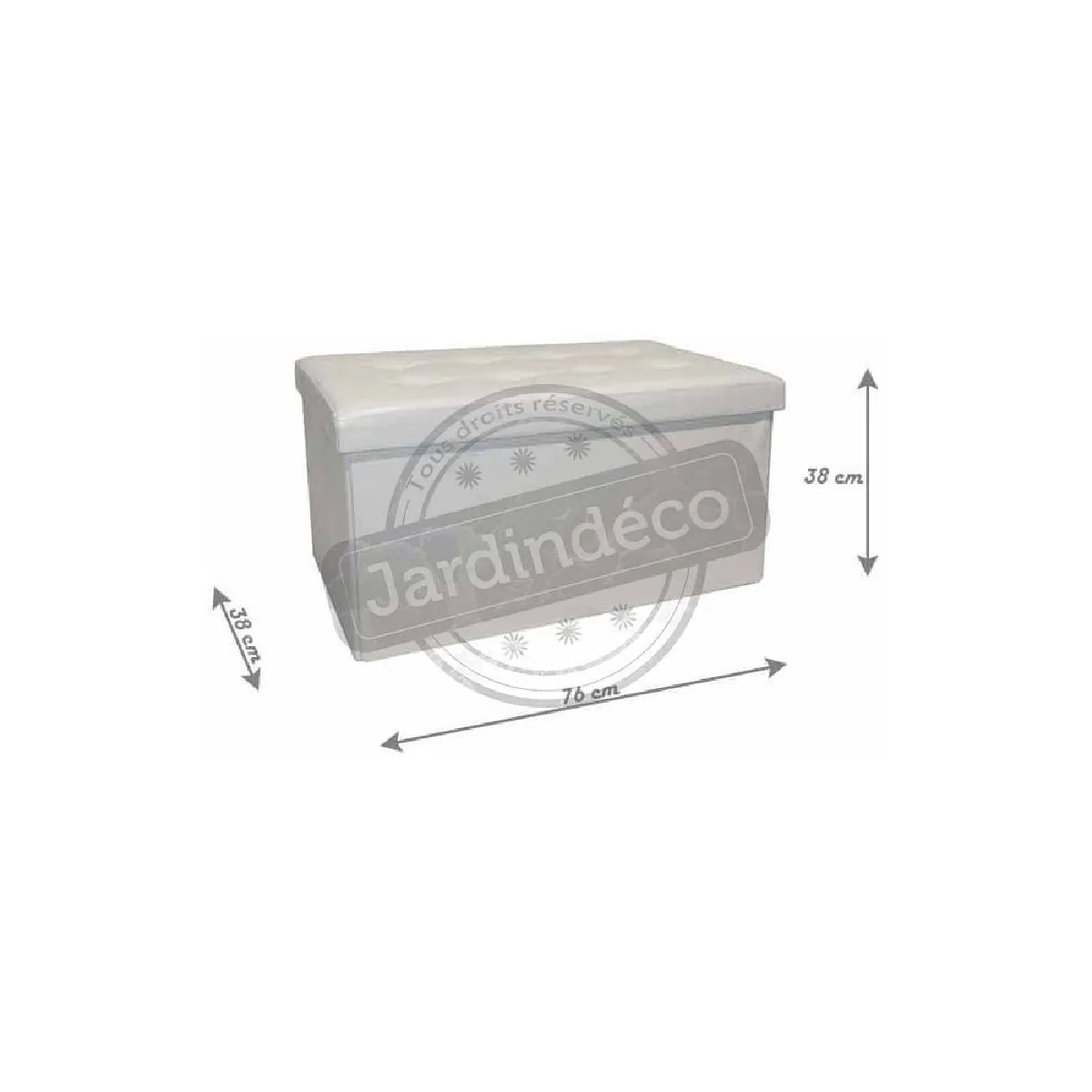 jardindeco Banc Coffre Capitonné