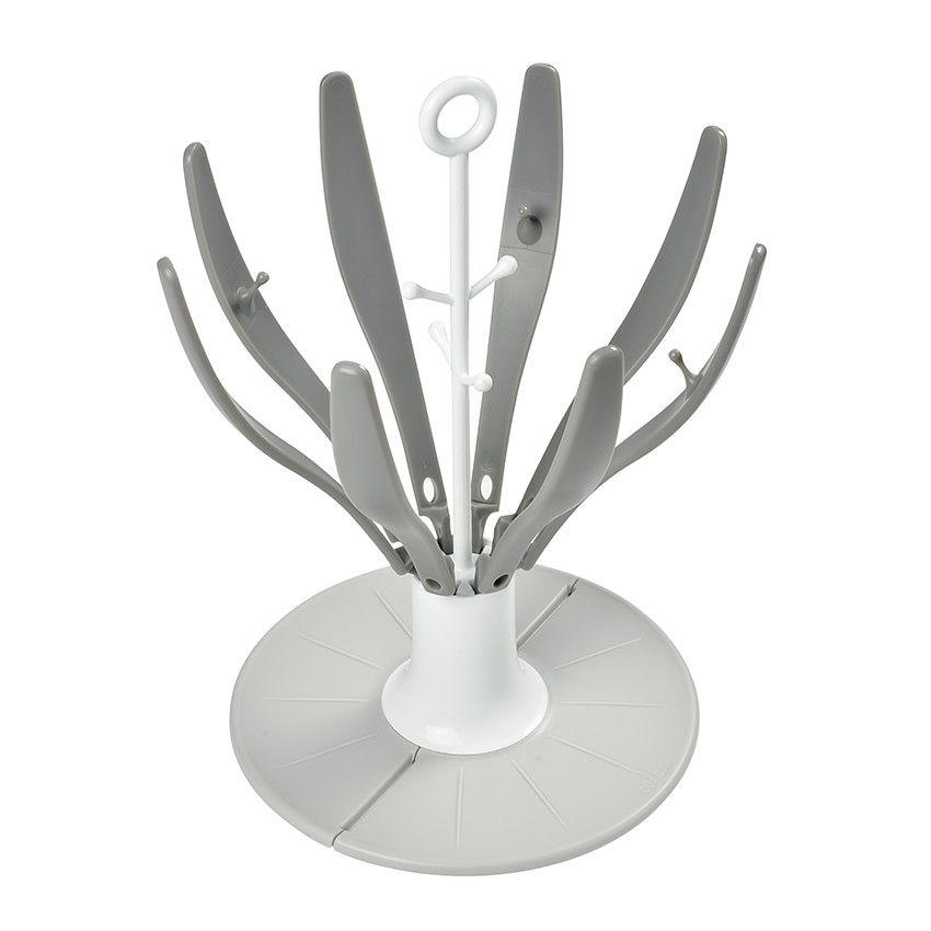 Egoutte-biberon pliable - Gris/Blanc - Ecru