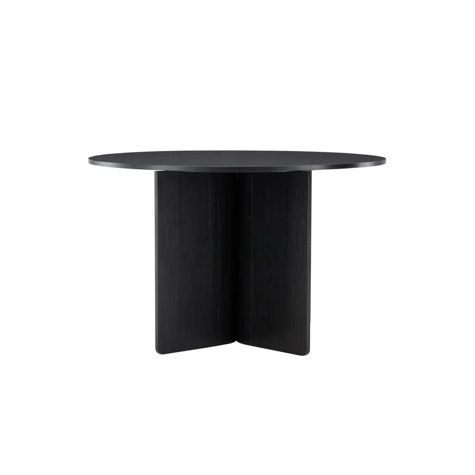Eettafel Rond - Zwart MDF - 120x120x76cm - Tyresö