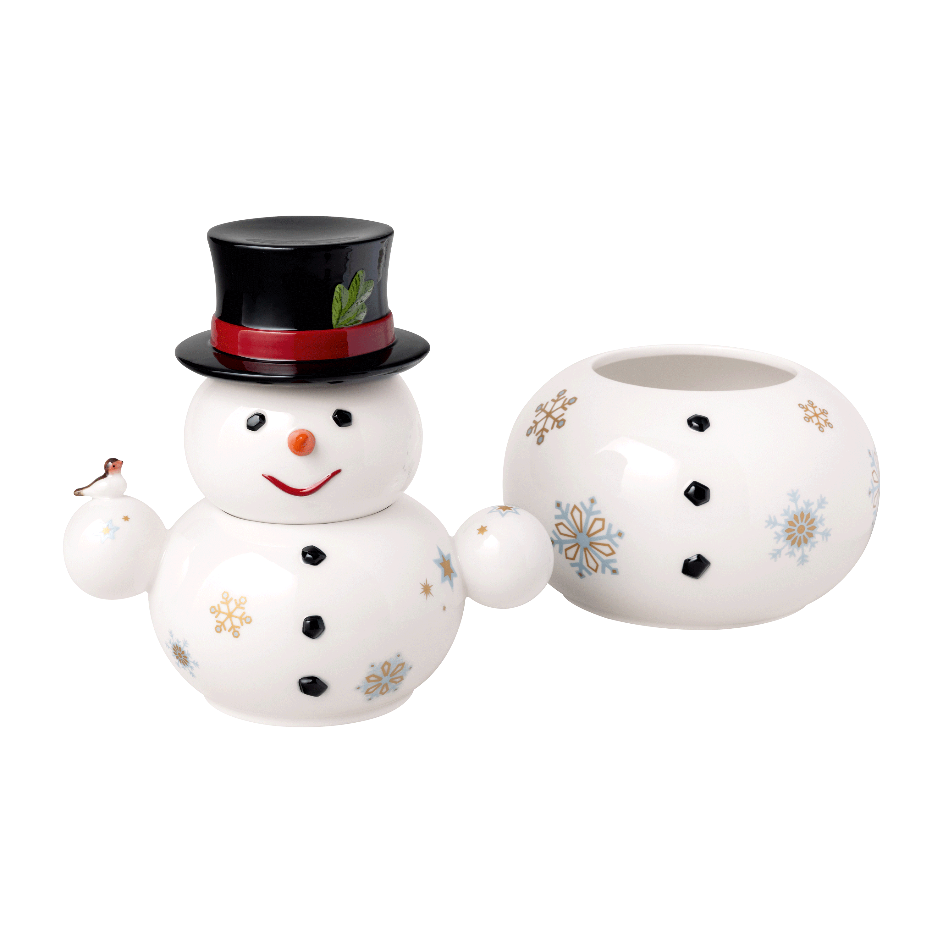 Christmas Toy's Cookie box White, 8.1'' x 7.1'' x 12.3'', Premium Porcelain