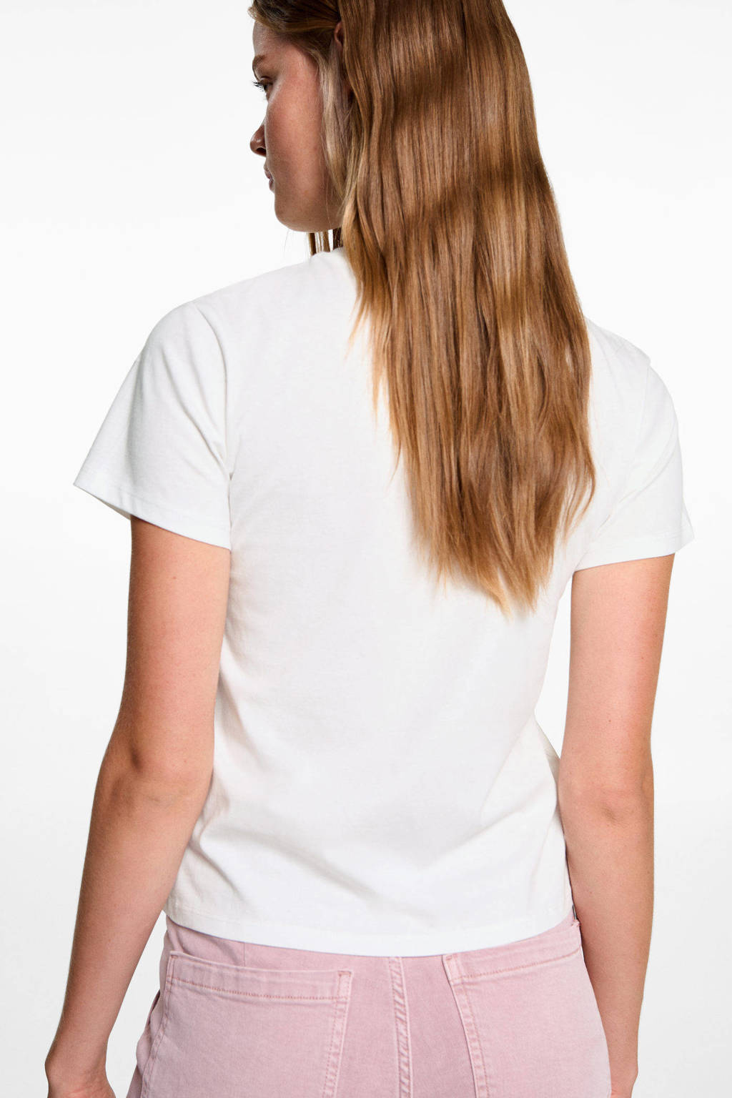 MANGO TEEN T-shirt met tekst naturel wit