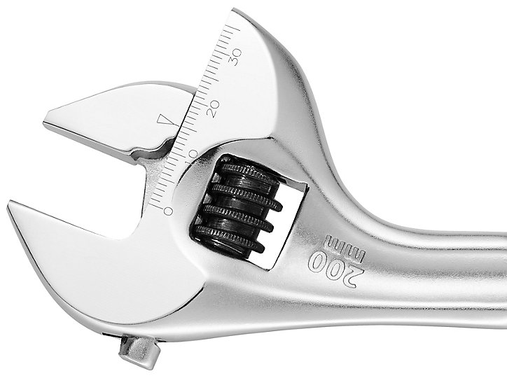 Clé à molette ouverture maximale 33 mm Facom 101.8GPB en acier L.201 mm