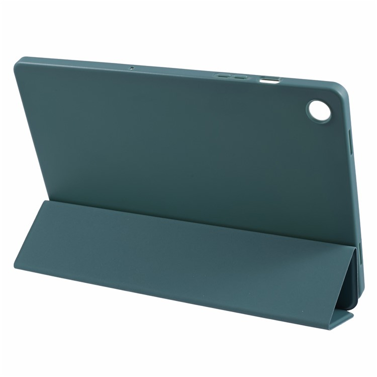 Samsung Galaxy Tab A9  Plus Leder Tasche Flip Cover Hülle - Dunkelgrün