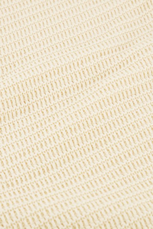 Beige gebreide tank top