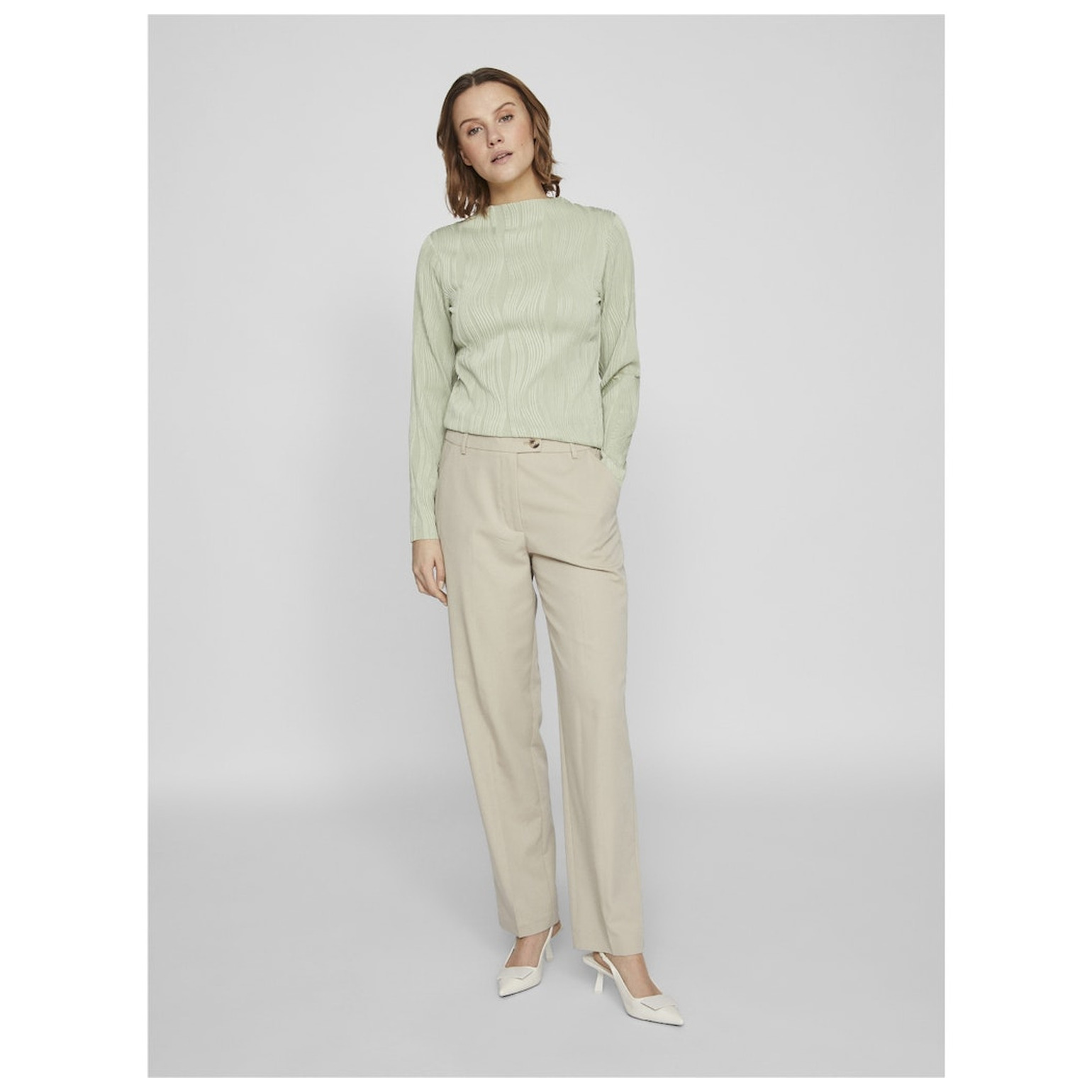 Vila VINIRA FUNNEL NECK L/S TOP