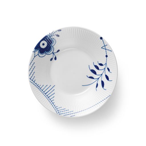 Royal Copenhagen Blå Mega Riflet Dyb Tallerken, White/Blue, Ø21 cm