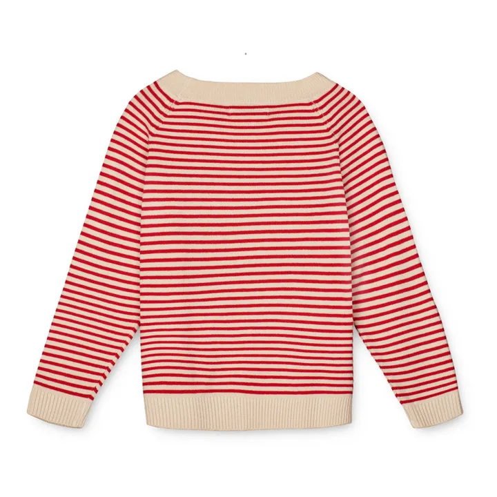 Fliink Cardigan Favo Rayure | Rouge