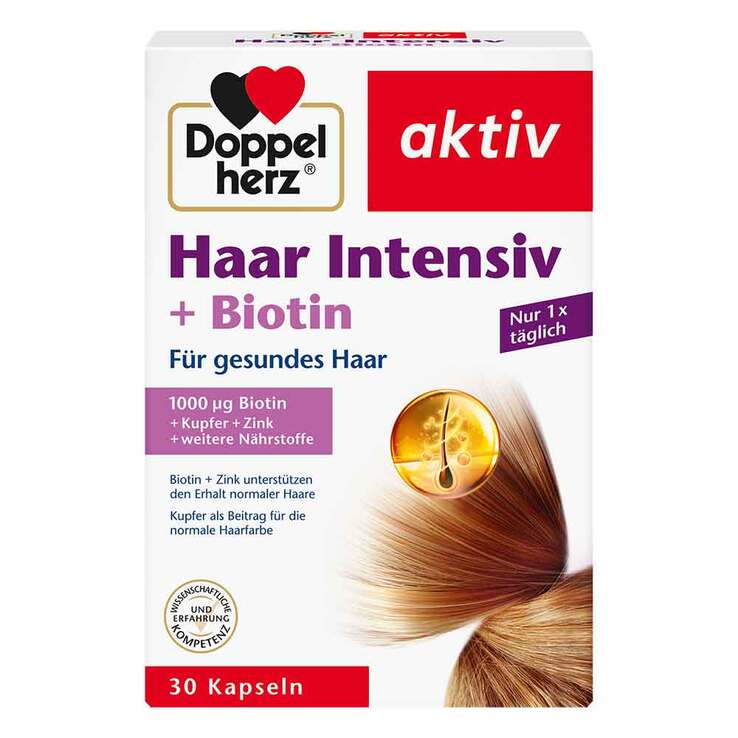 Doppelherz Haar Intensiv + Biotin Kapseln, 30 St