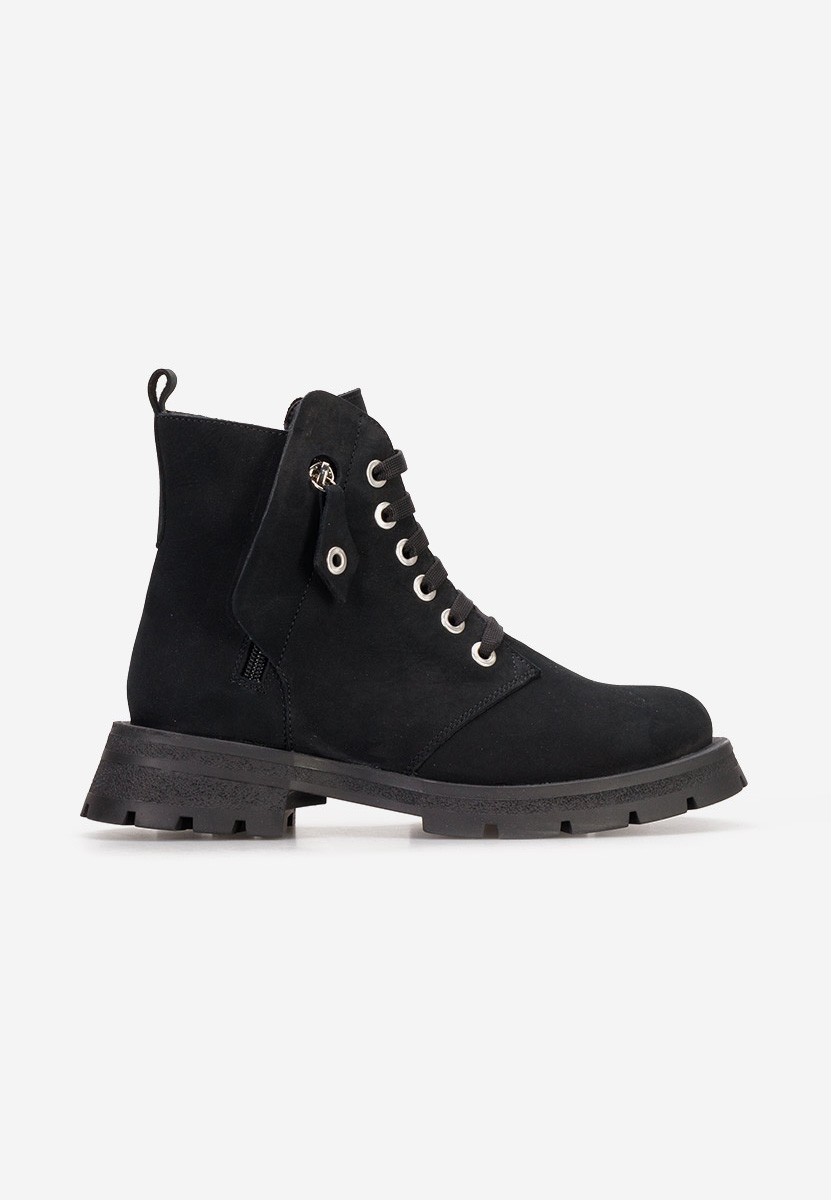 Bottines femme en cuir noires Kaolia V2