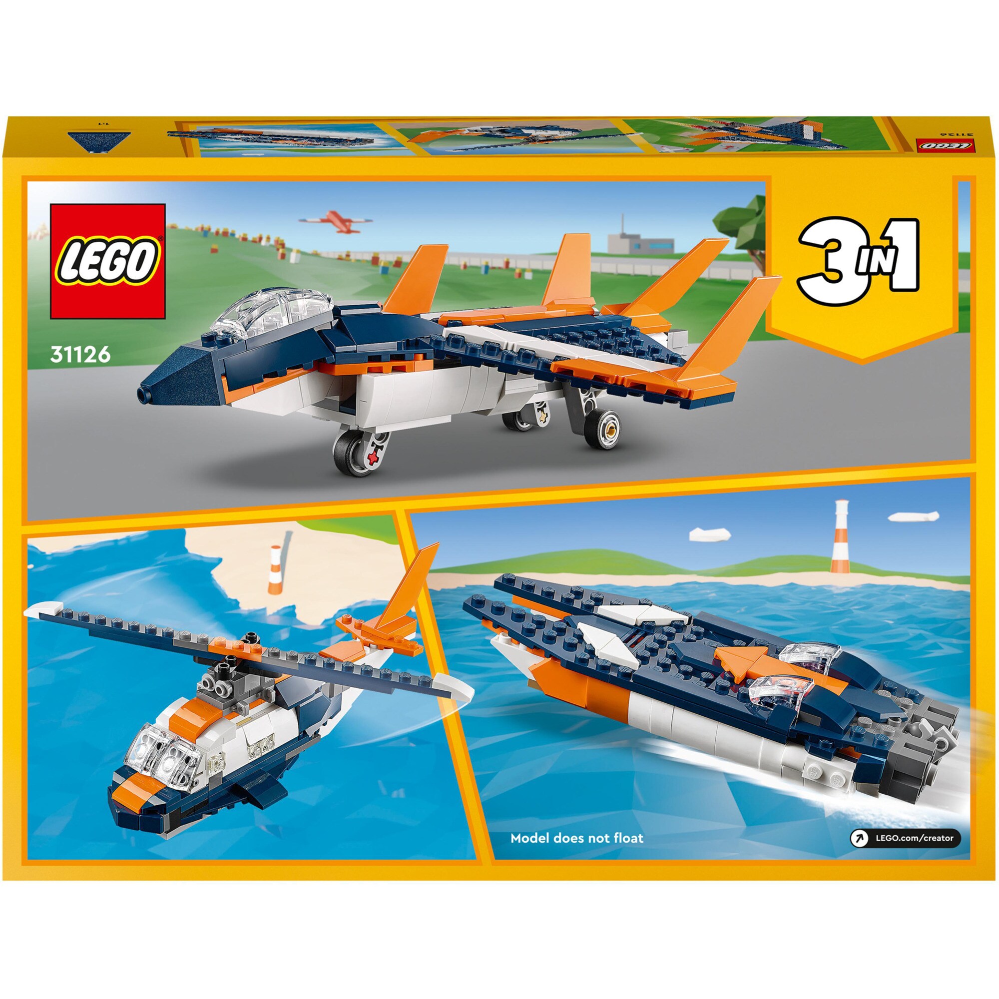 LEGO Konstruktionsspielzeug Creator 3-in-1 Überschalljet