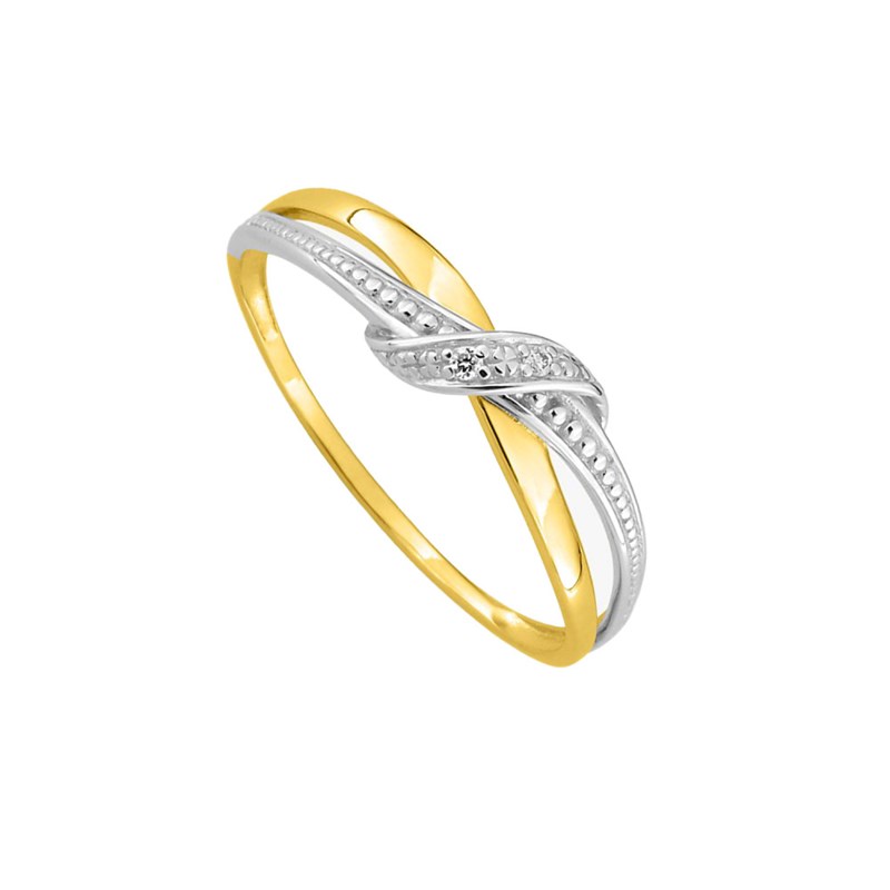 Bague Femme - Or 9 Carats - Diamant