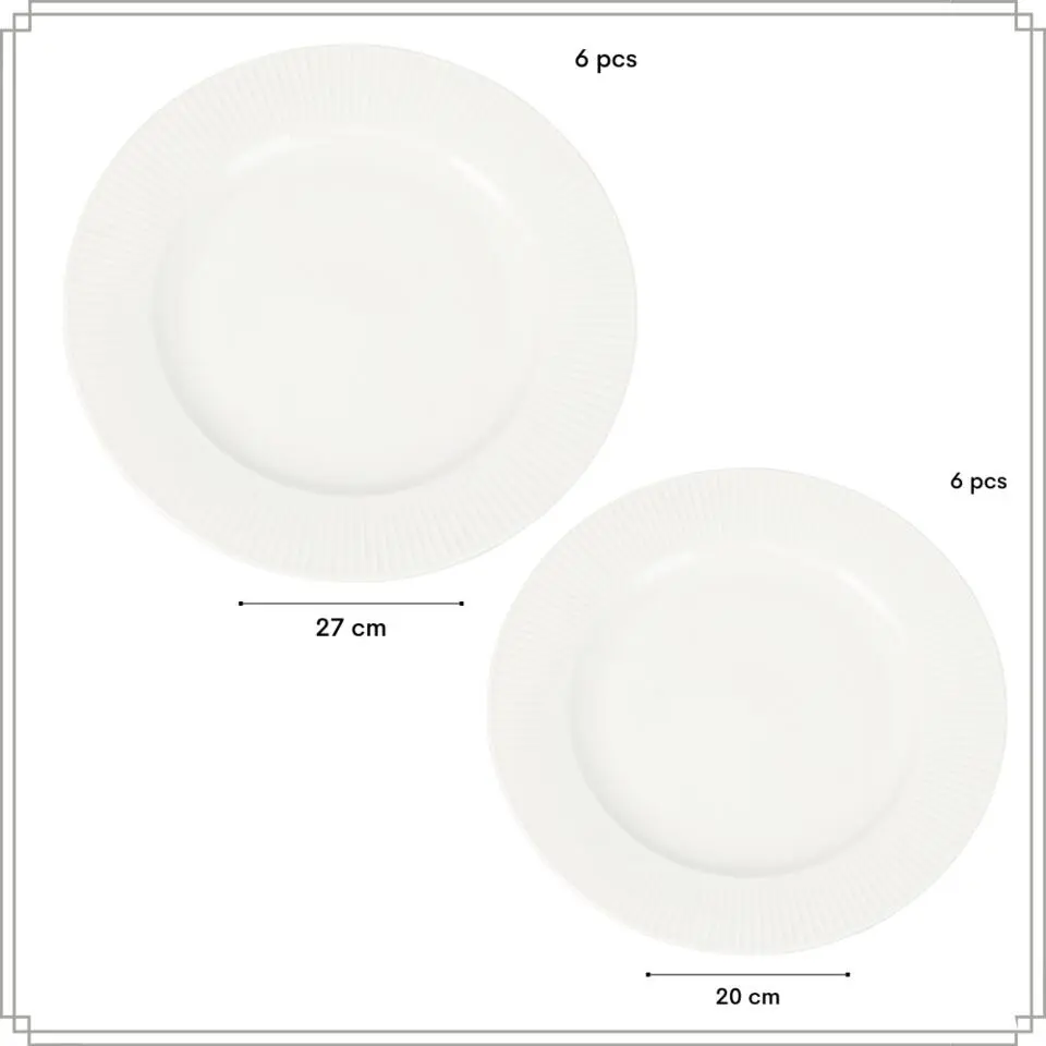 OTIX Serviesset 12 Delig Luna - Wit