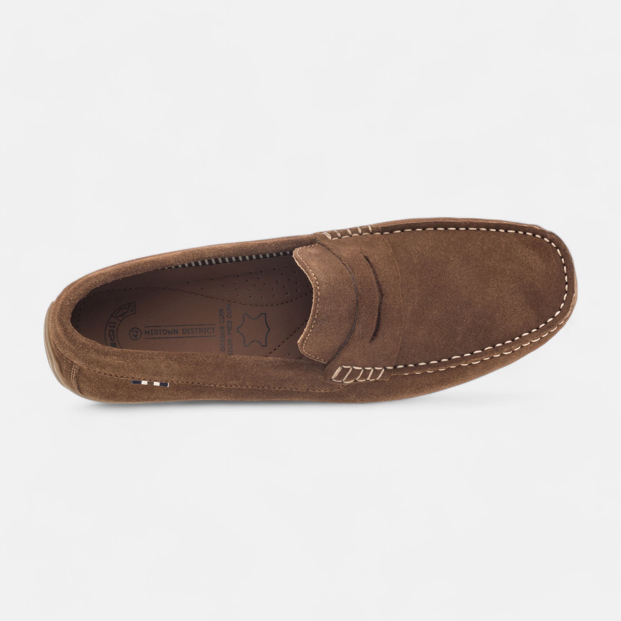 Mocassins Homme en cuir cognac