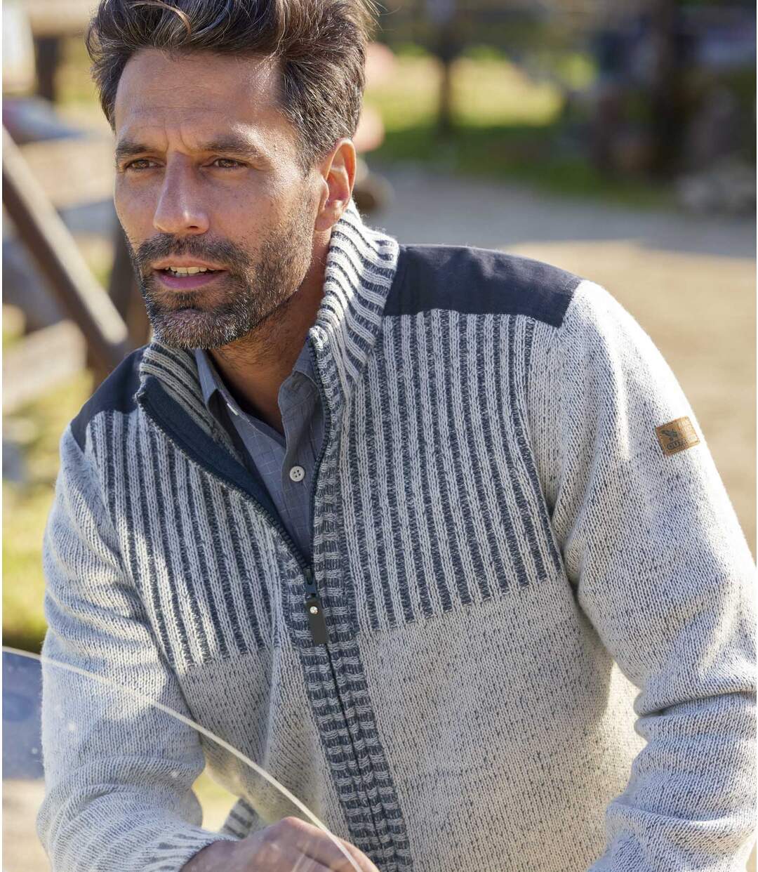 Gilet Tricot Zippé Atlas